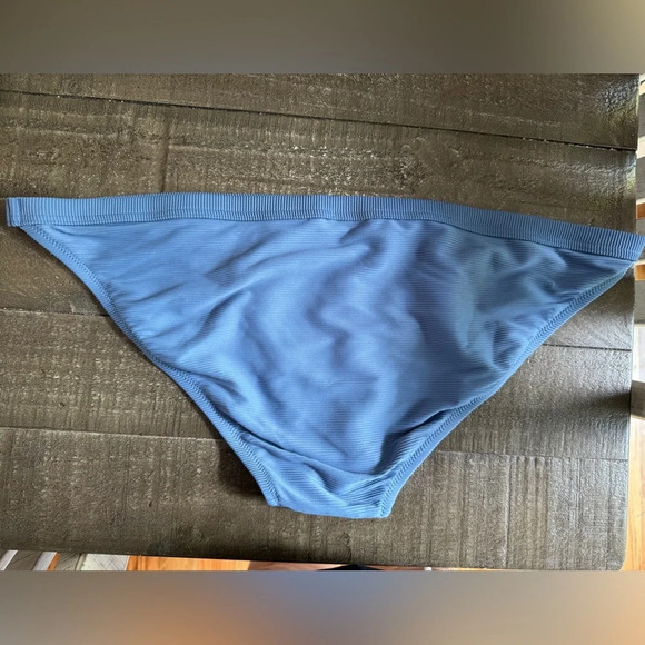 J.CREW NWT Ribbed-trim hipster full-coverage bikini bottom Cornflower Blue XXL - Picture 2 of 5
